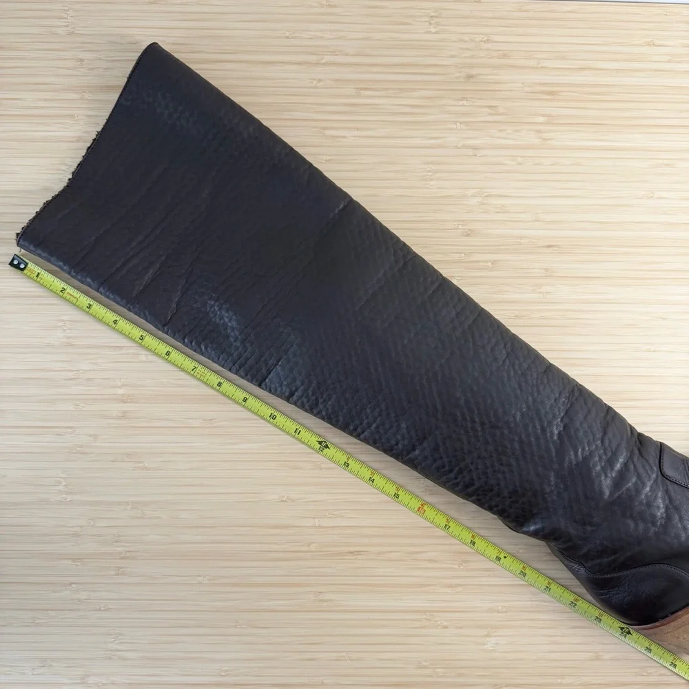 CHANEL Over The Knee Winter Boots Brown Sz 40